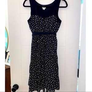 Motherhood Maternity black polka dot dress size S
